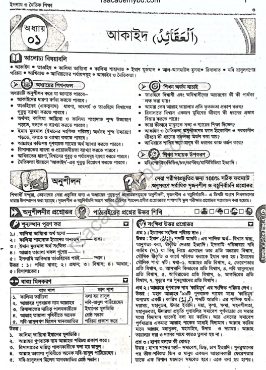 ষষ্ঠ শ্রেণি ইসলাম শিক্ষা বই পিডিএফ ২০২৫ - ইসলামিক স্টাডিজ ফ্রি ডাউনলোড